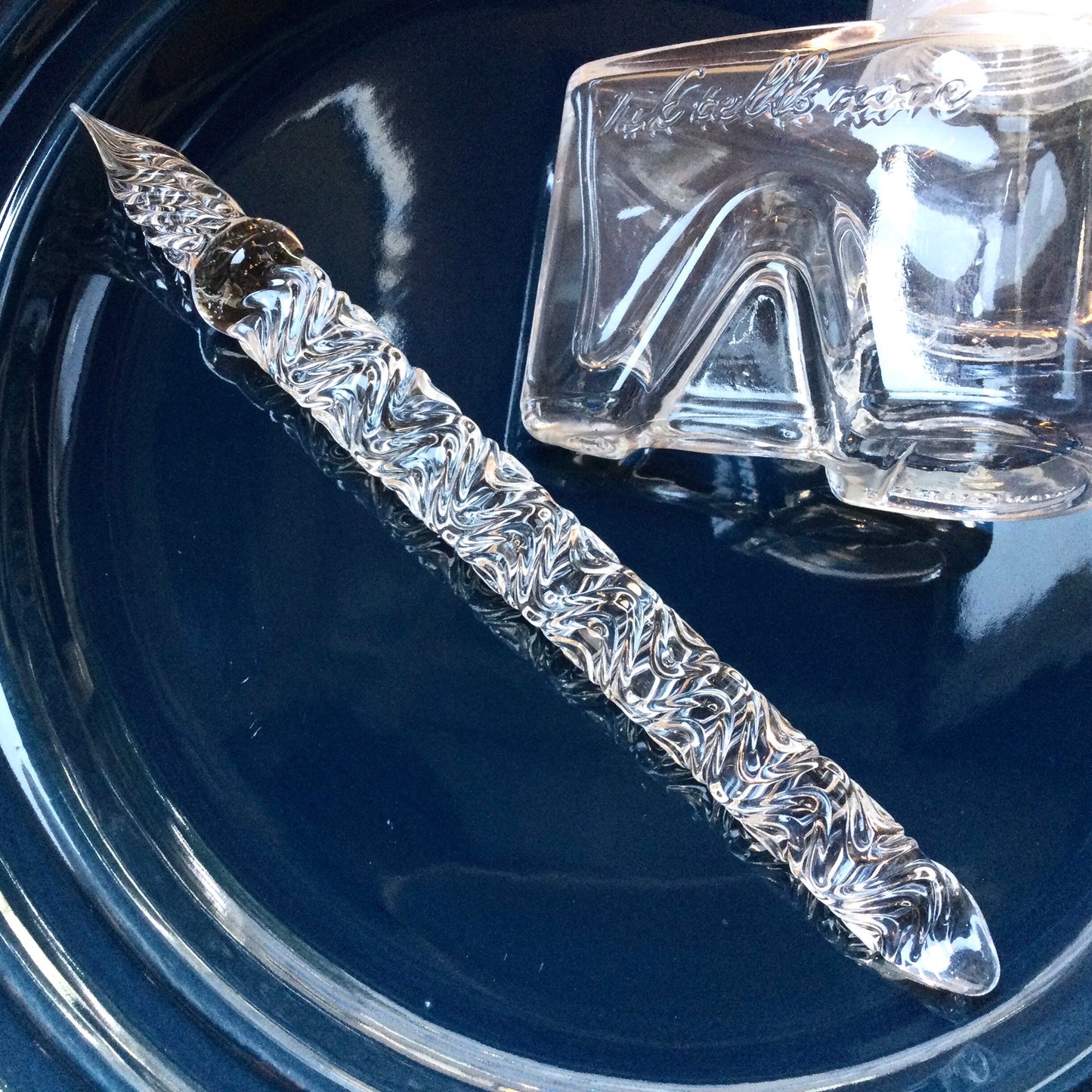 クリア うねり ガラスペン BUNGUBOX x Synchronicity Glass Art