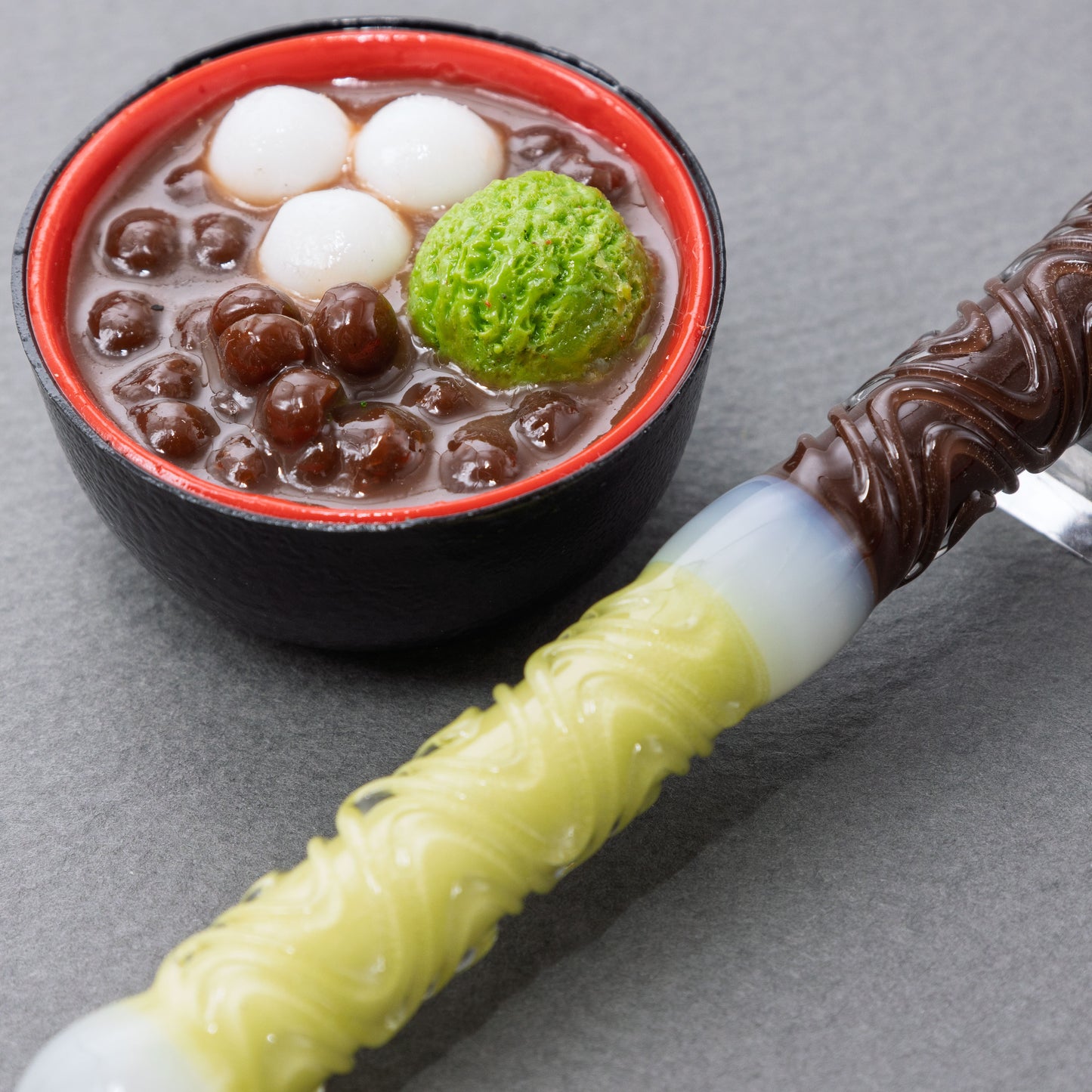 MATCHA ZENZAI Double Sided Glass Pen, BUNGUBOX x Synchronicity Glass Art