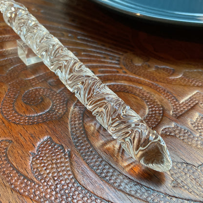 クリア うねり ガラスペン BUNGUBOX x Synchronicity Glass Art