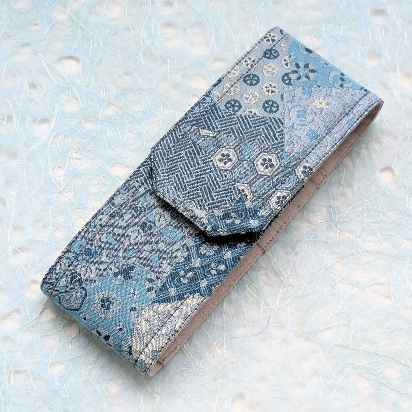 Blue Kaleidoscope 2 pen case, Extra large size BUNGUBOX x yurie