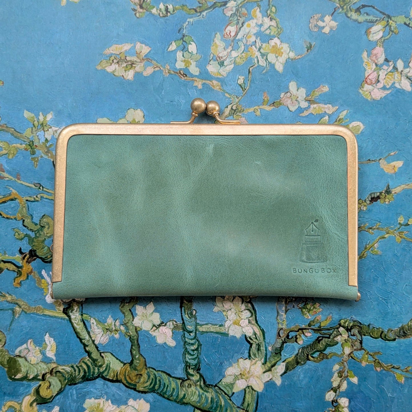 Almond Blossom, Metal Clasp Pen Case for 3 short pens, BUNGUBOX x Penguin Kaban-sha