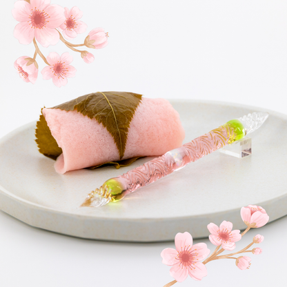 Synchronicity Glass Art × BUNGUBOX Glass Pen "Sakura Mochi"