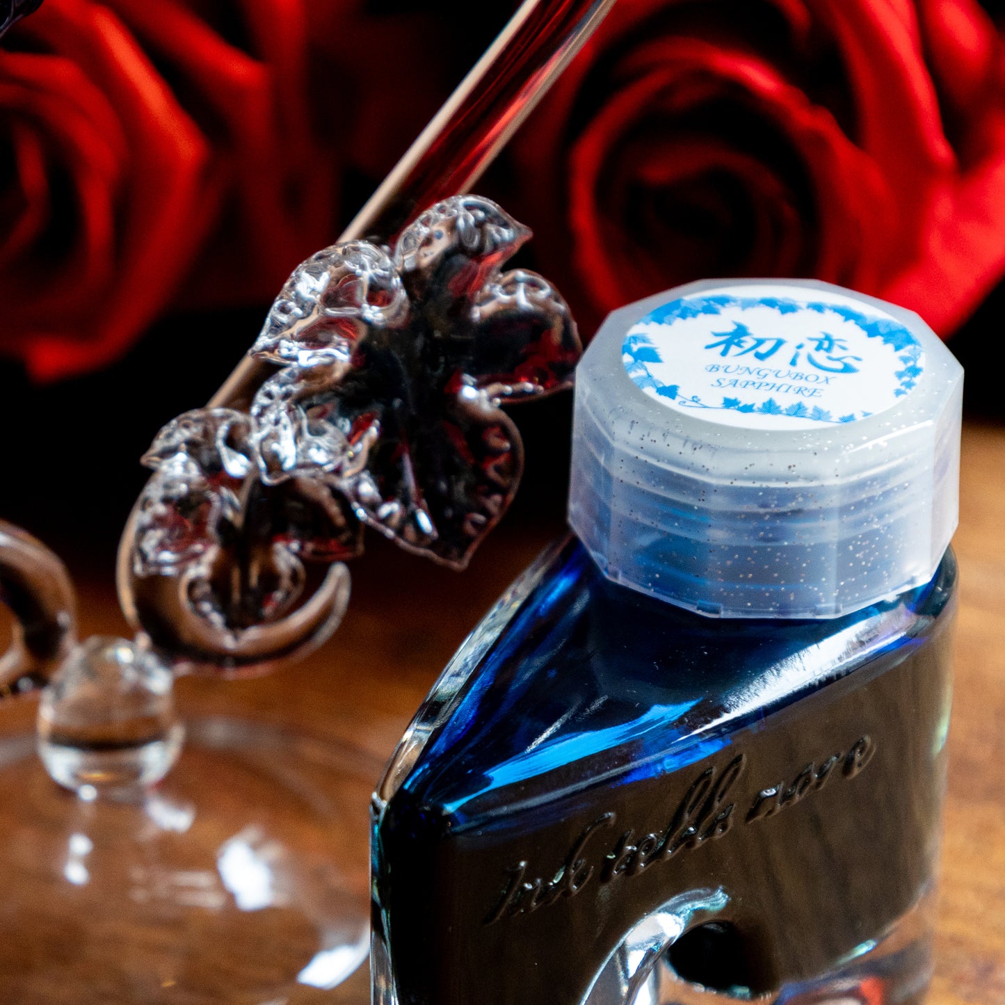 蔦の葉 ペンスタンド ガラスペン用 BUNGUBOX x 硝子工房アドック