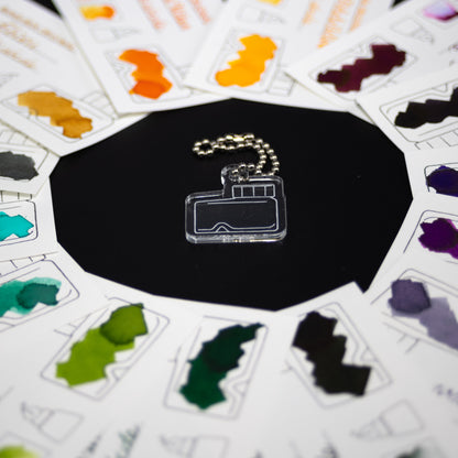 インク色見本カードセット〈緑・紫・黄〉