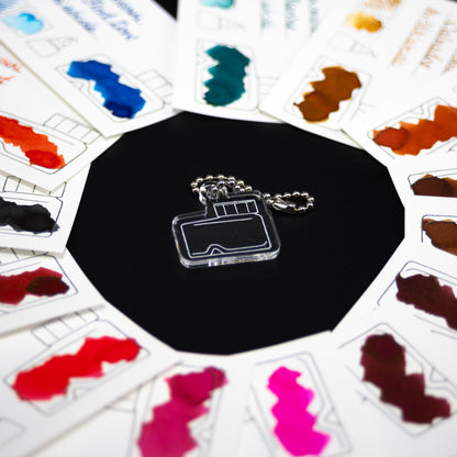 インク色見本カードセット〈赤・茶・古典インク・顔料インク〉