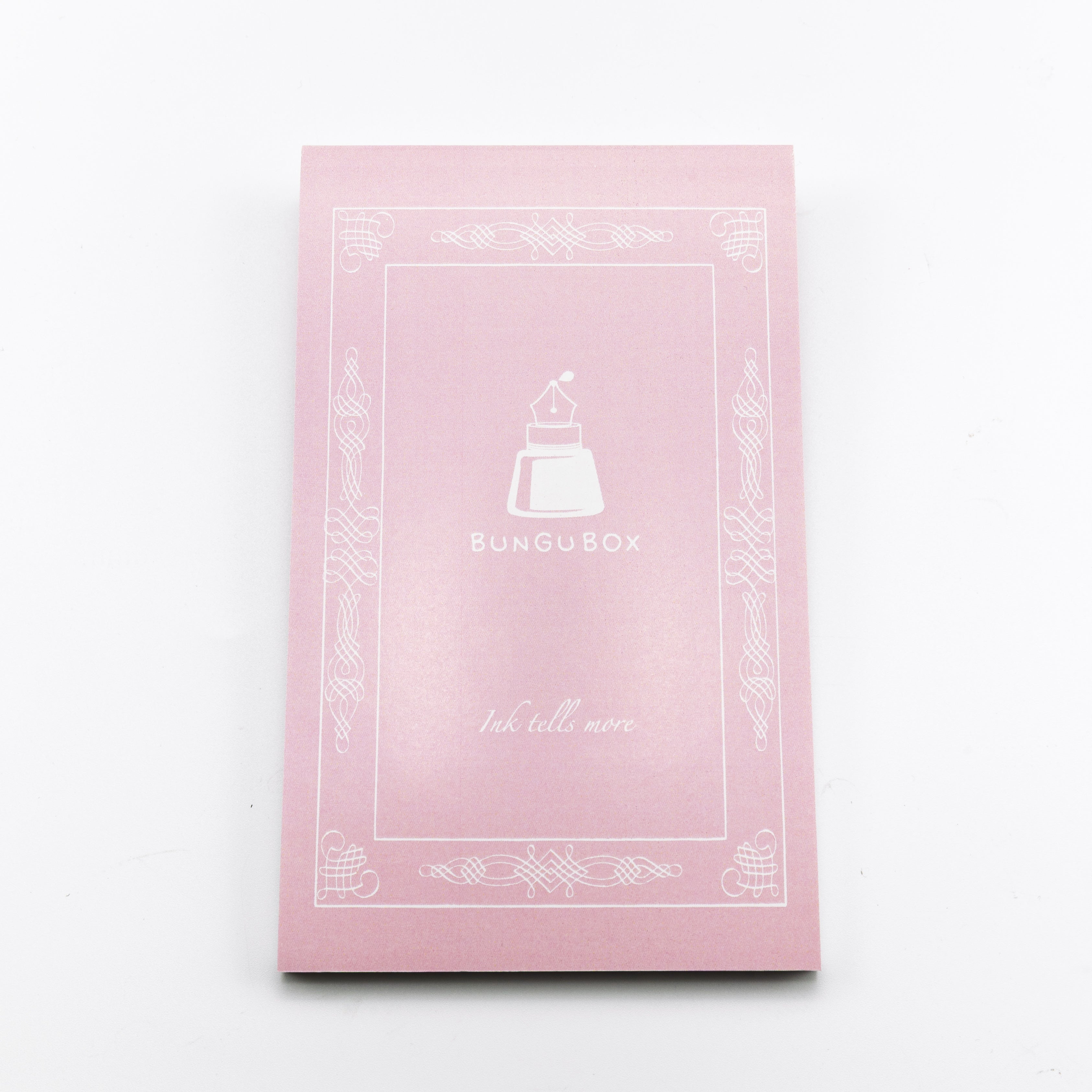 BUNGUBOX Bumpy Memo Pad for Fountain Pens, pale pink M