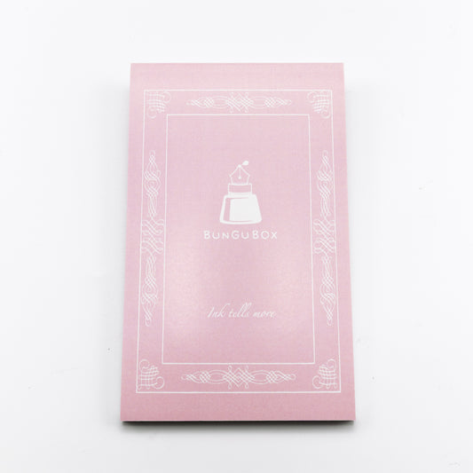 BUNGUBOX Bumpy Memo Pad for Fountain Pens, pale pink M