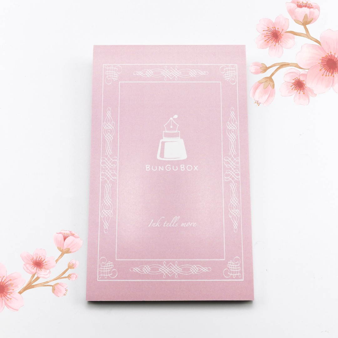 BUNGUBOX Bumpy Memo Pad for Fountain Pens, pale pink M