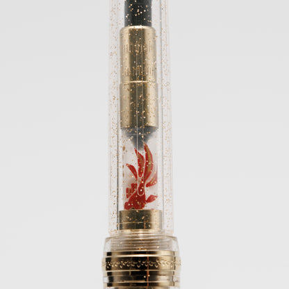 Goldfish, Wajima full Makie gold converter for Sailor pens