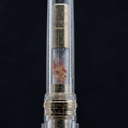 Goldfish, Wajima full Makie gold converter for Sailor pens