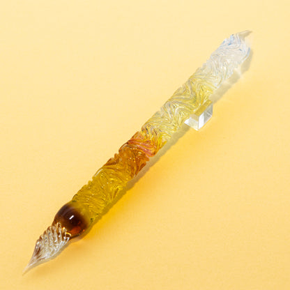 The Sunflowers of Arles Glass Pen, Watercolor version, BUNGUBOX x Synchronicity Glass Art