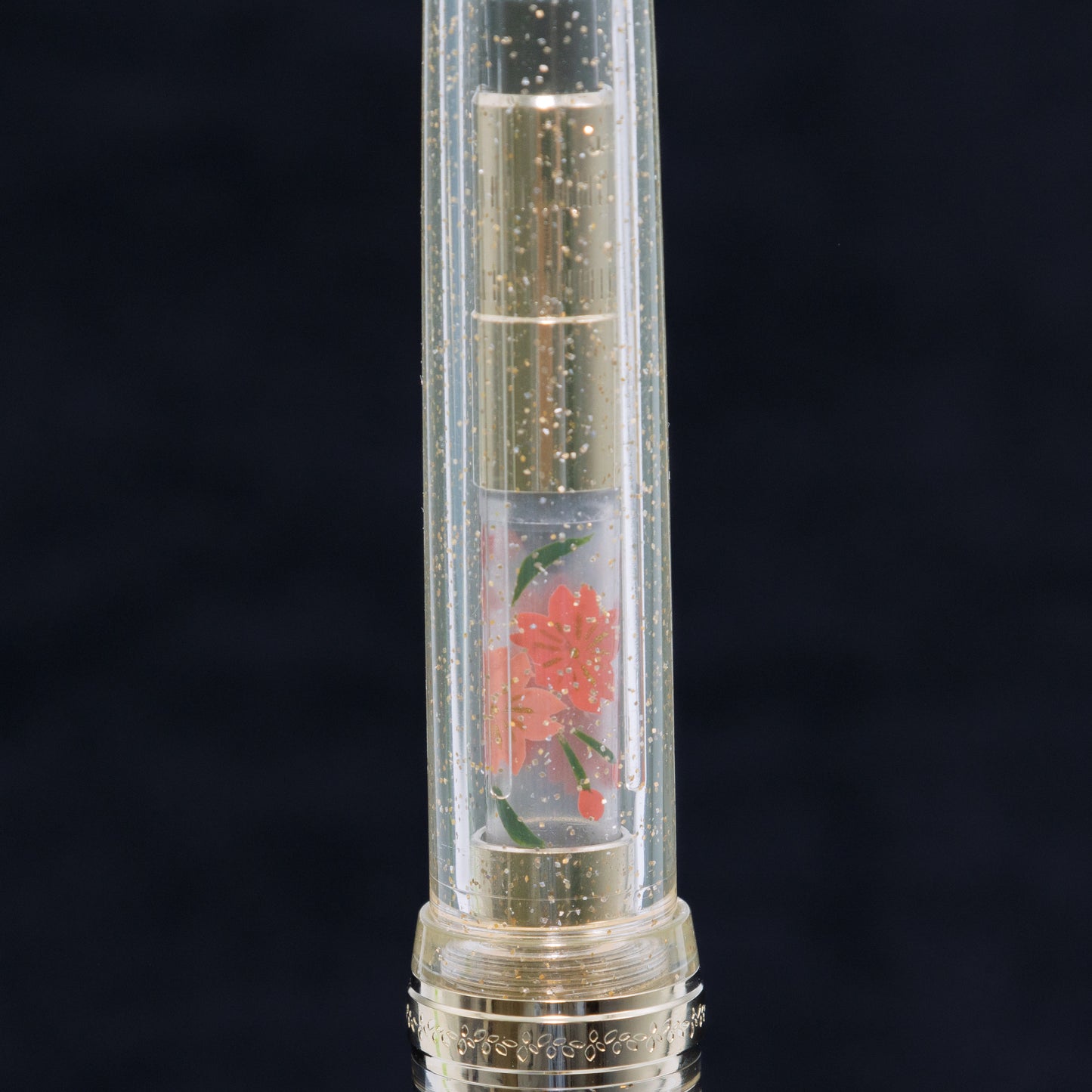 Cherry Blossoms, Wajima full Makie gold converter for Sailor pens