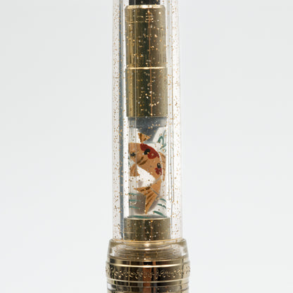 Carp, Wajima full Makie gold converter for Sailor pens