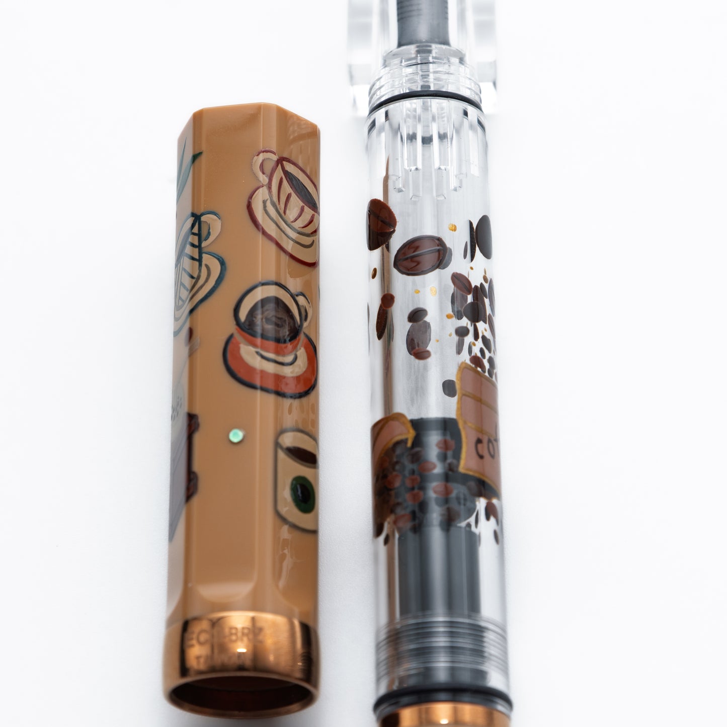 Quartier latin Latte Wajima Makie fountain pen, TWSBI ECO