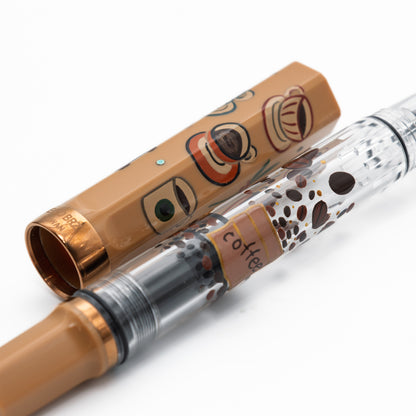 Quartier latin Latte Wajima Makie fountain pen, TWSBI ECO