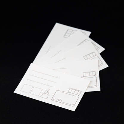 インク色見本カードセット〈赤・茶・古典インク・顔料インク〉