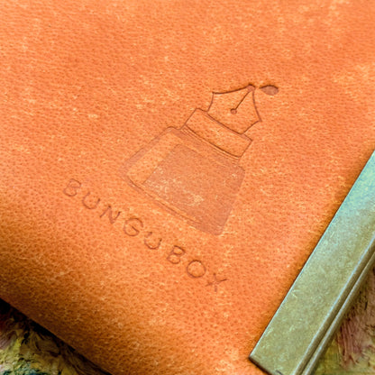 アルルのひまわり 口金ペンケース ショート3本挿 BUNGUBOX x 編吟革盤舎