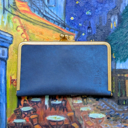 Café Terrace at Night Metal Clasp Pen Case for 3 pens, BUNGUBOX x Penguin Kaban