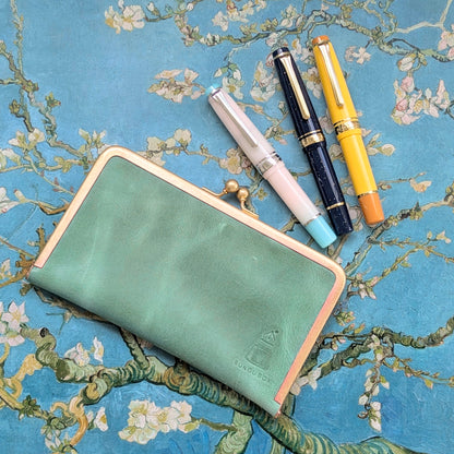 Almond Blossom, Metal Clasp Pen Case for 3 short pens, BUNGUBOX x Penguin Kaban-sha