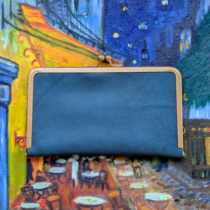 Café Terrace at Night Metal Clasp Pen Case for 3 pens, BUNGUBOX x Penguin Kaban