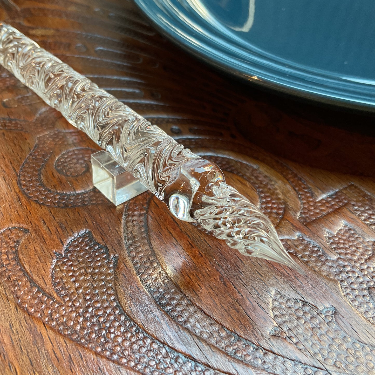 クリア うねり ガラスペン BUNGUBOX x Synchronicity Glass Art