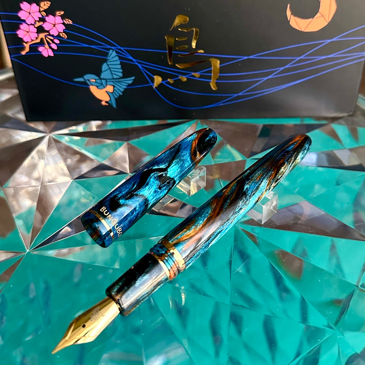 Kachofugetsu - Kingfisher Fountain Pen BUNGUBOX x Esterbrook