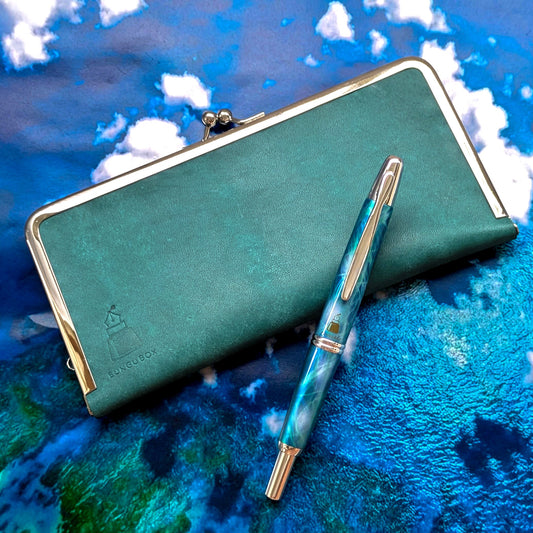 Bon Voyage 口金ペンケース レギュラー3本挿 BUNGUBOX x 編吟革盤舎
