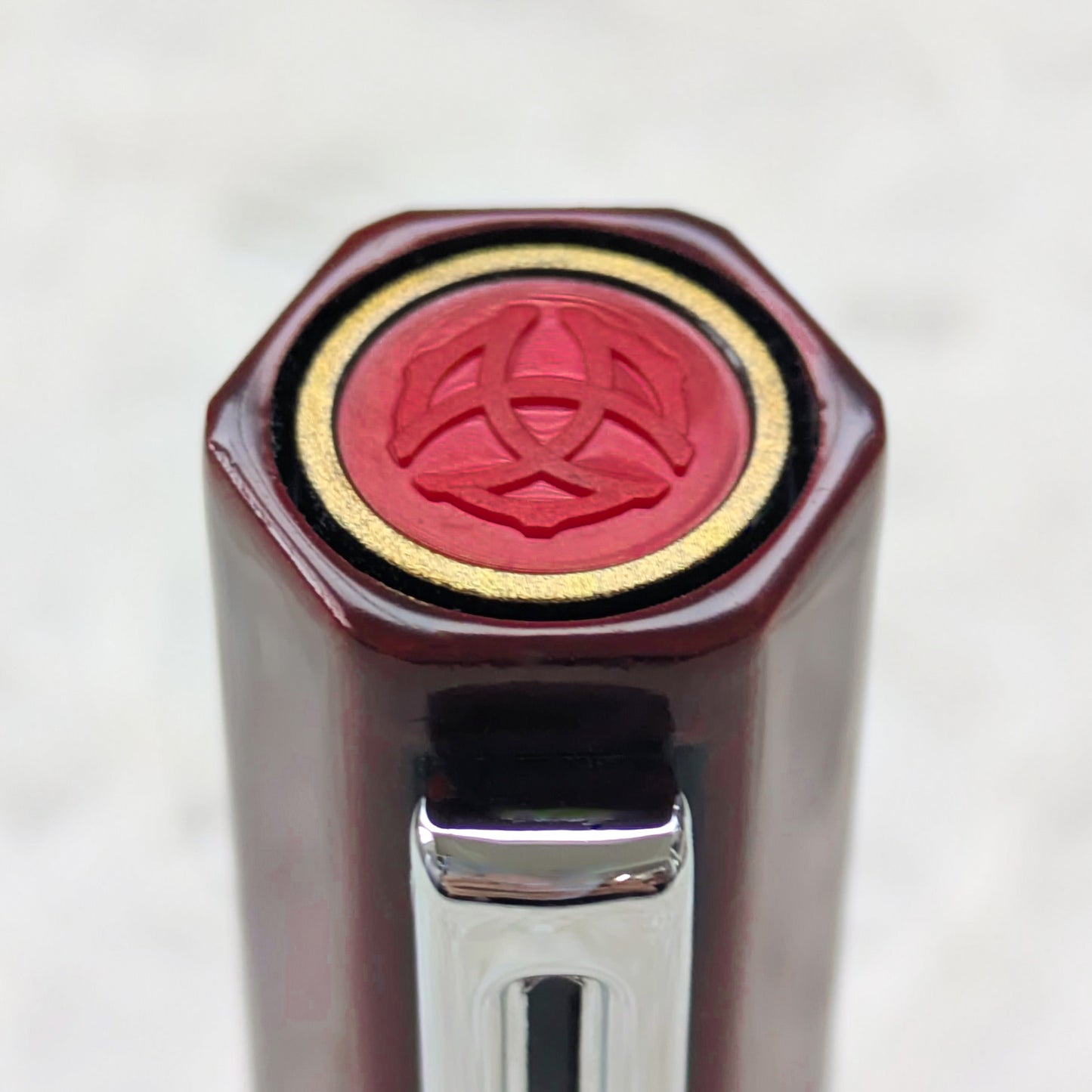 赤溜め七宝繋ぎ 輪島蒔絵万年筆 TWSBI ECO