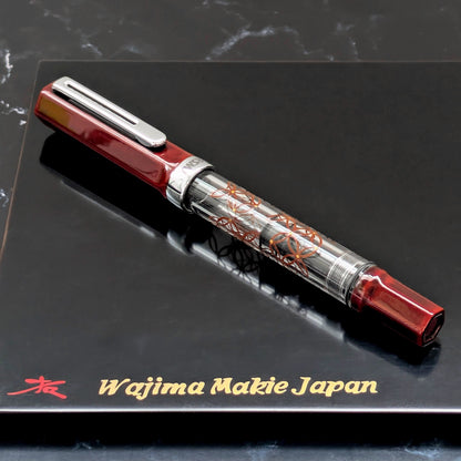 赤溜め七宝繋ぎ 輪島蒔絵万年筆 TWSBI ECO