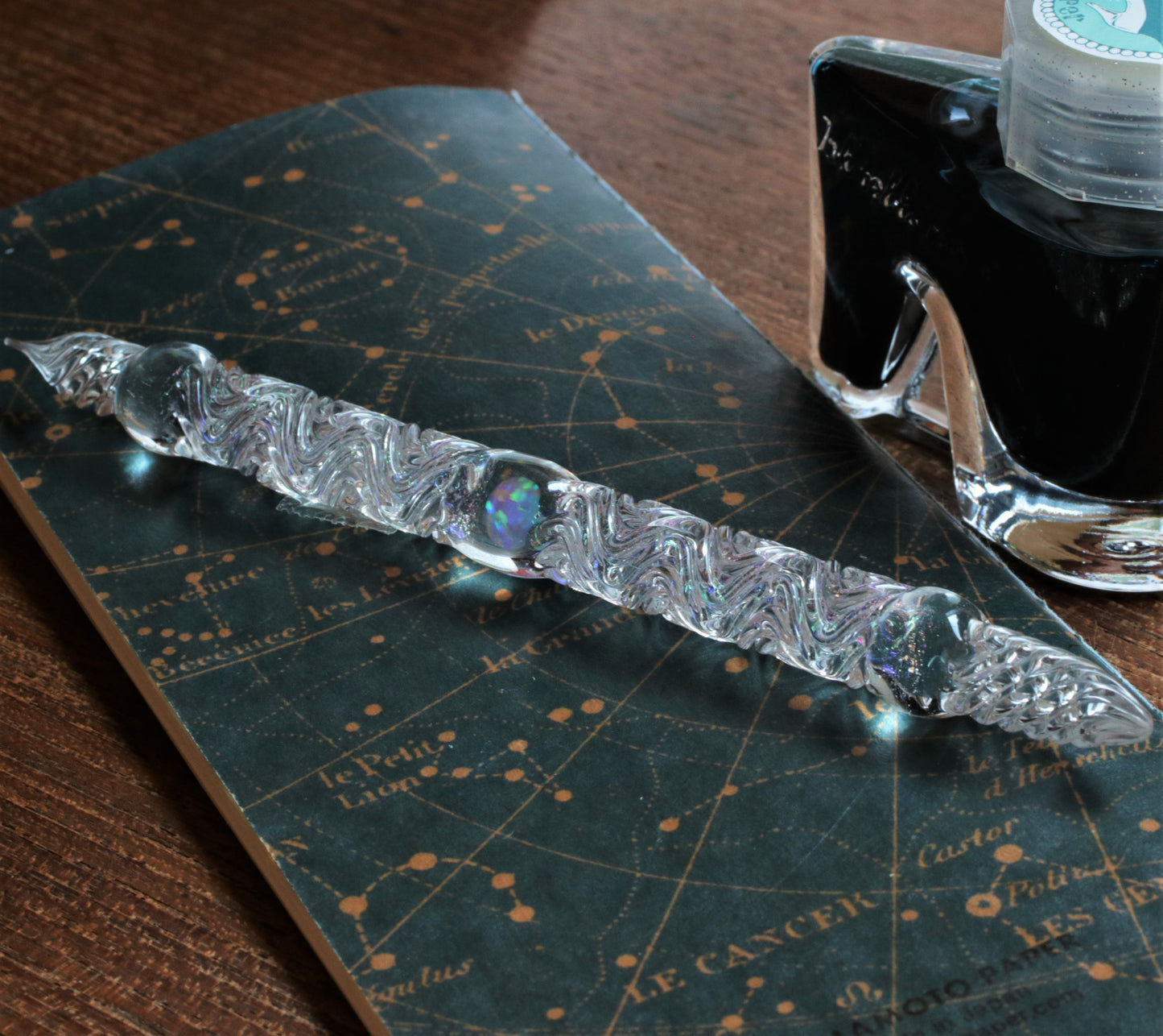 Supernova うねり 二刀流 ガラスペン BUNGUBOX x Synchronicity Glass Art