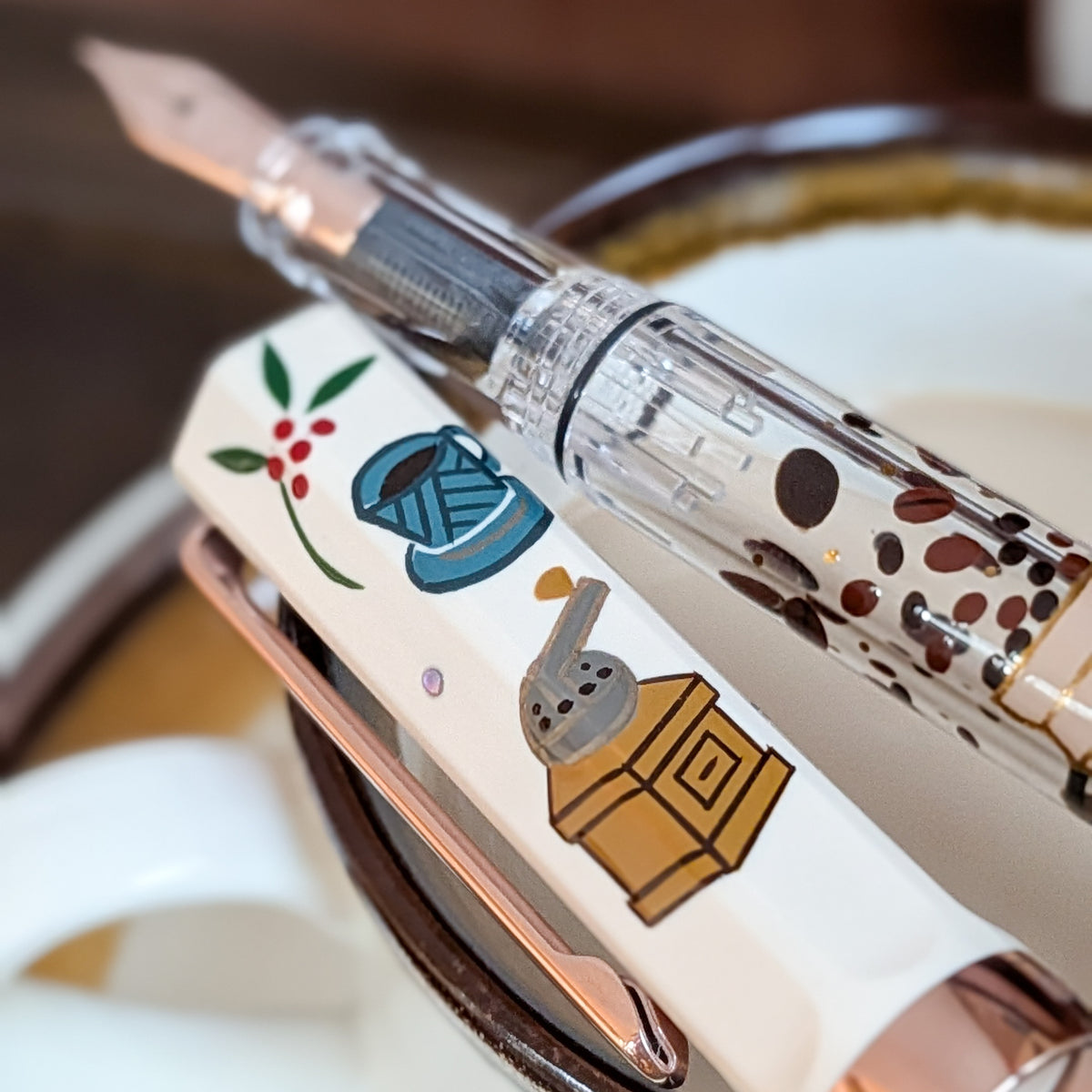 Quartier latin Cafe au lait, Wajima Makie TWSBI ECO