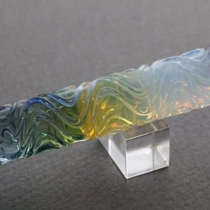 FUJIYAMA BLUE Swell Dual-sided Glass Pen, BUNGUBOX x Synchronicity Glass Art