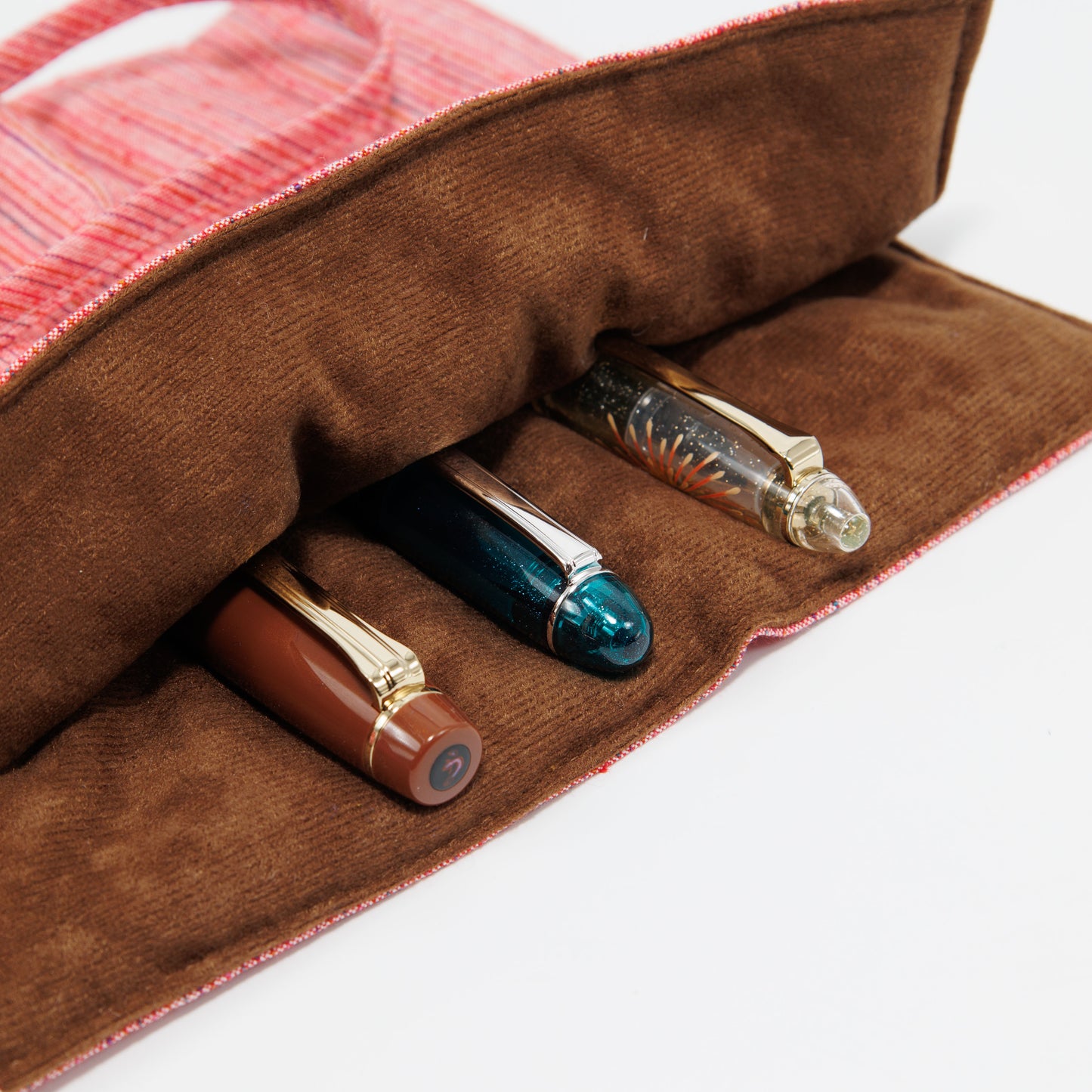 茜雲 遠州綿紬ロールペンケース 5本用