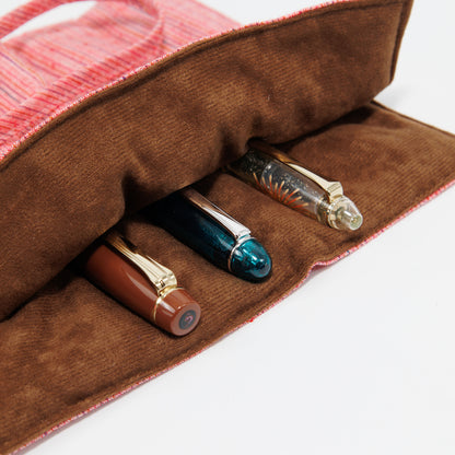 茜雲 遠州綿紬ロールペンケース 5本用