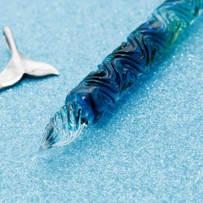 Blue Marine swell glass pen, BUNGUBOX x Synchronicity Glass Art