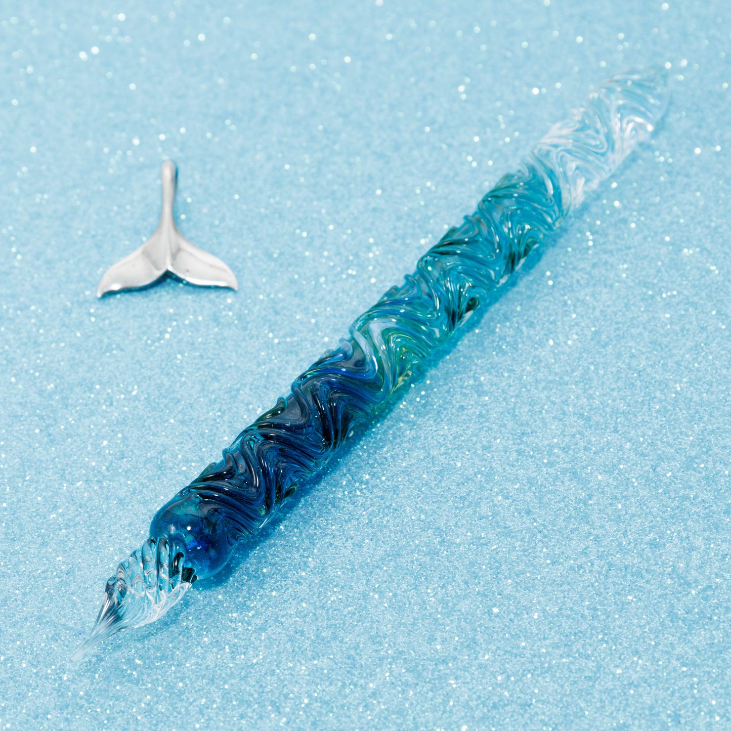 Blue Marine swell glass pen, BUNGUBOX x Synchronicity Glass Art