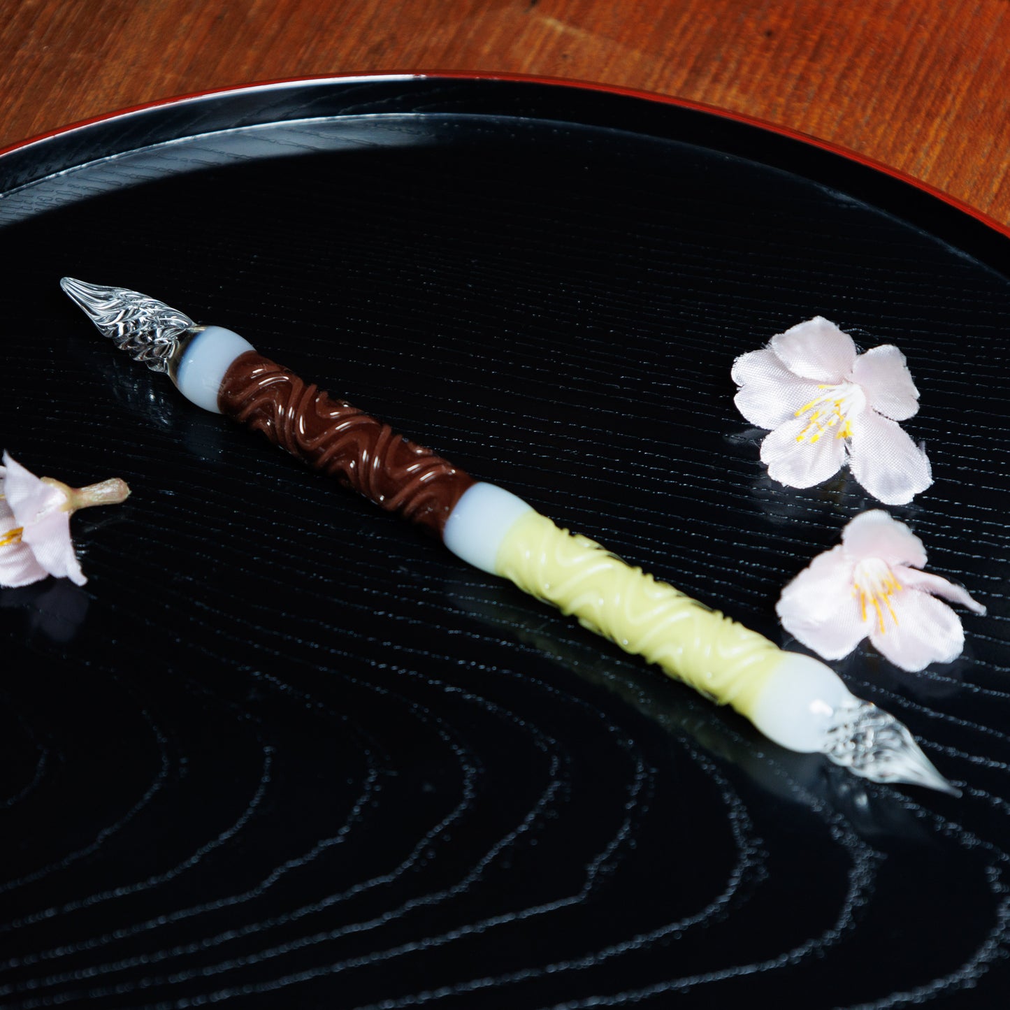 MATCHA ZENZAI Double Sided Glass Pen,  BUNGUBOX x Synchronicity Glass Art