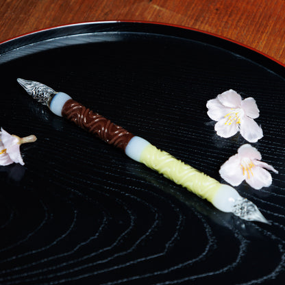 MATCHA ZENZAI Double Sided Glass Pen,  BUNGUBOX x Synchronicity Glass Art