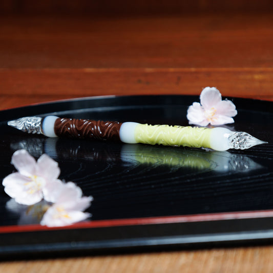 MATCHA ZENZAI Double Sided Glass Pen,  BUNGUBOX x Synchronicity Glass Art