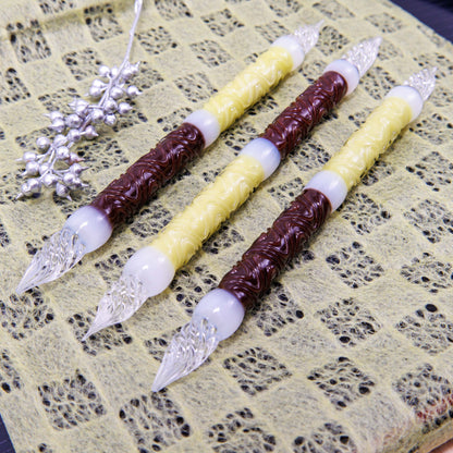 MATCHA ZENZAI Double Sided Glass Pen,  BUNGUBOX x Synchronicity Glass Art