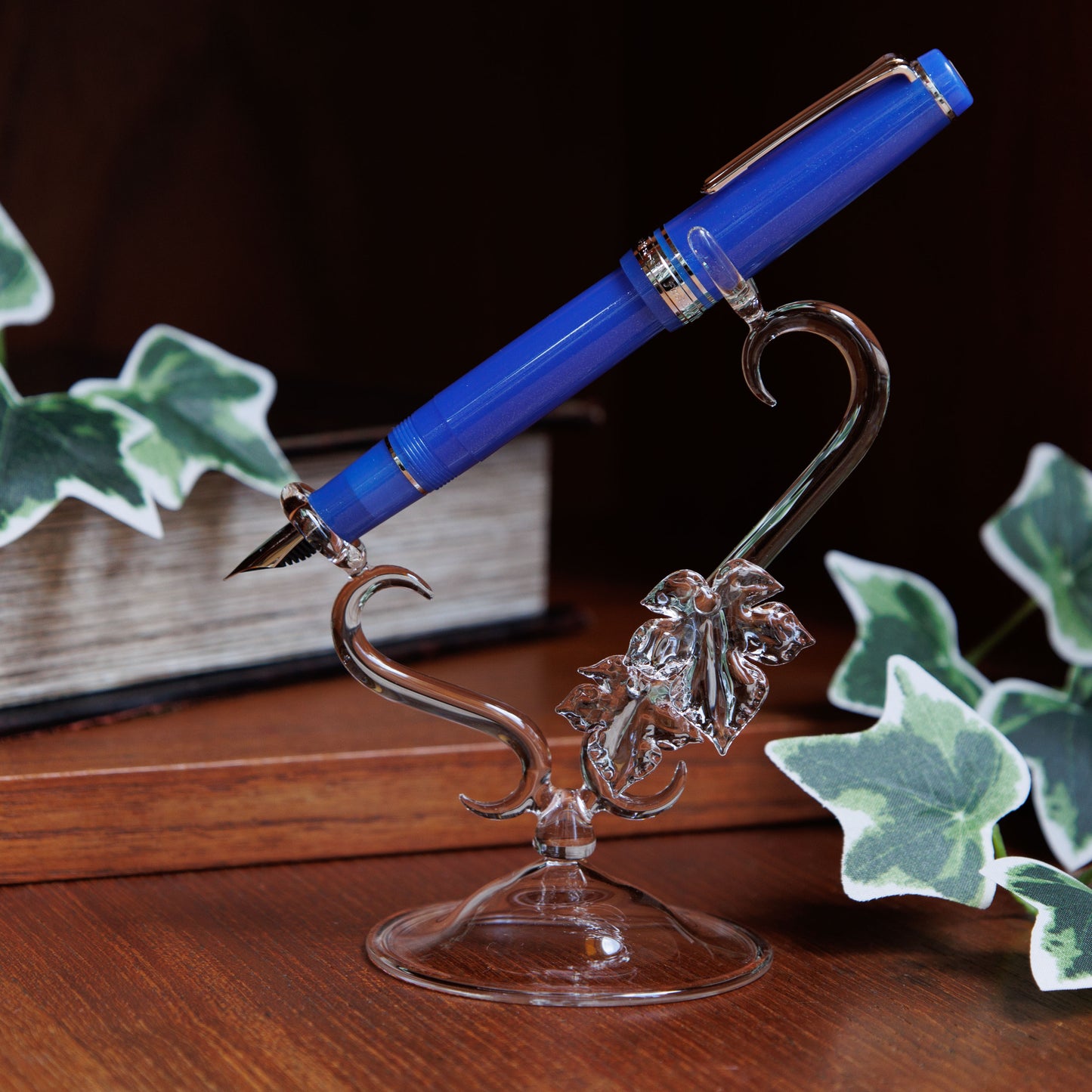 Ivy Leaf Pen Stand for Fountain Pen, BUNGUBOX x Glass Studio Adhoc