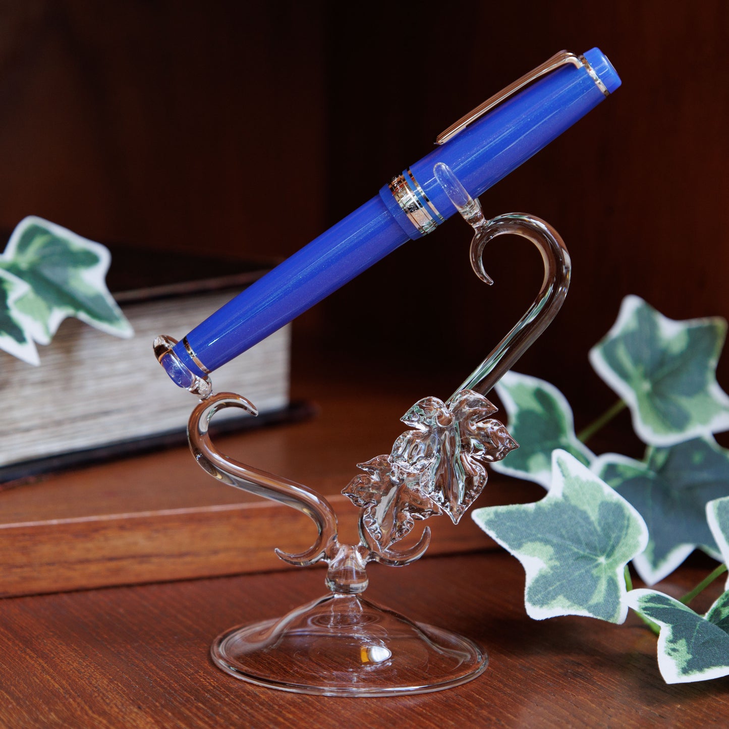 Ivy Leaf Pen Stand for Fountain Pen, BUNGUBOX x Glass Studio Adhoc