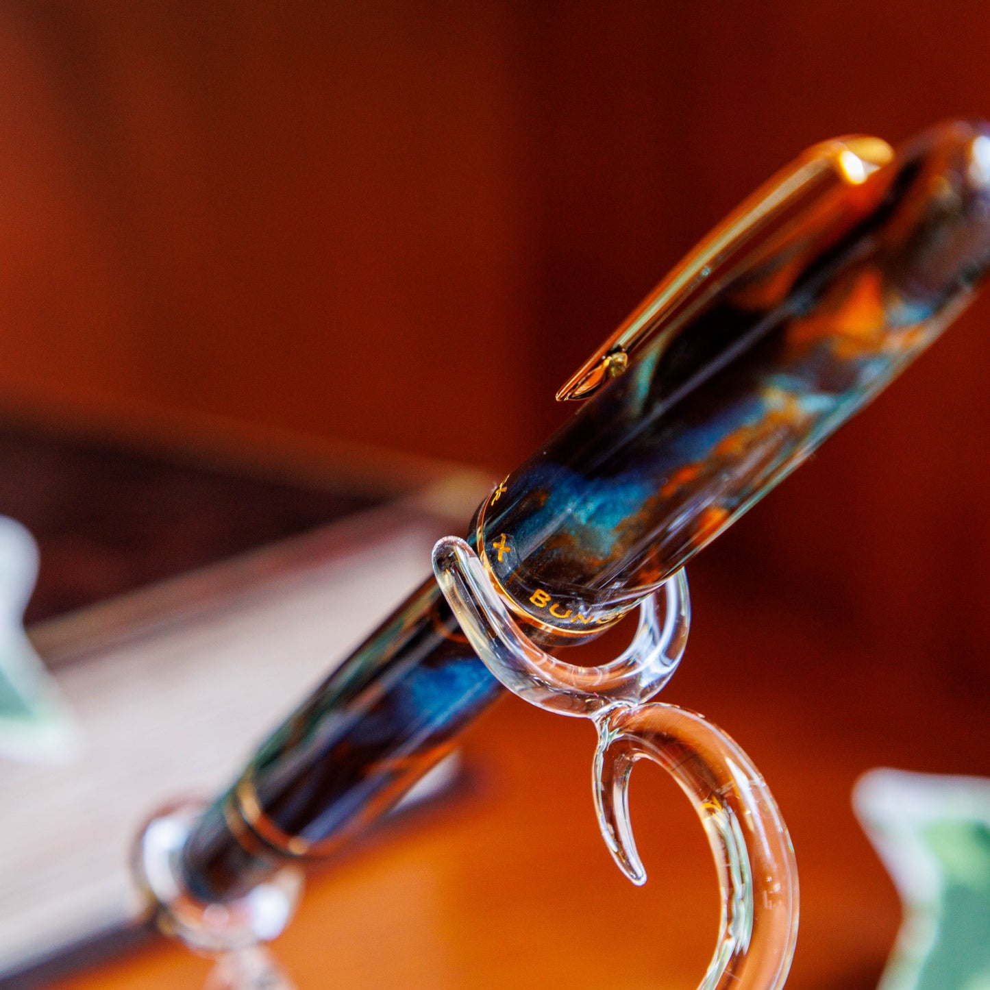 Ivy Leaf Pen Stand for Fountain Pen, BUNGUBOX x Glass Studio Adhoc