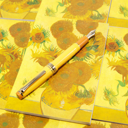 Sunflowers of Arles at Night Bumpy Memo Pad for Fountain Pens