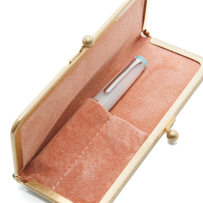 Almond Blossom, Metal Clasp Pen Case for 2 short pens, BUNGUBOX x Penguin Kaban-sha