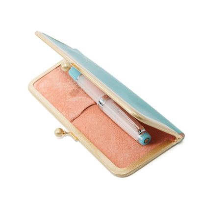Almond Blossom, Metal Clasp Pen Case for 2 short pens, BUNGUBOX x Penguin Kaban-sha