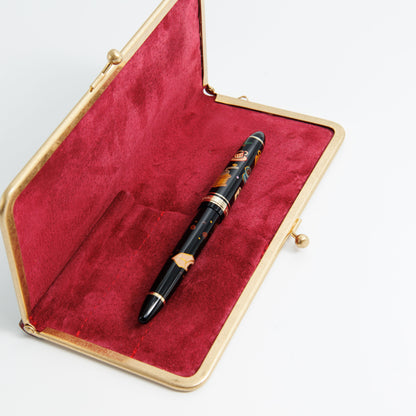 Opera Framboise metal clasp pen case for 3, BUNGUBOX x Penguin Kaban-sha