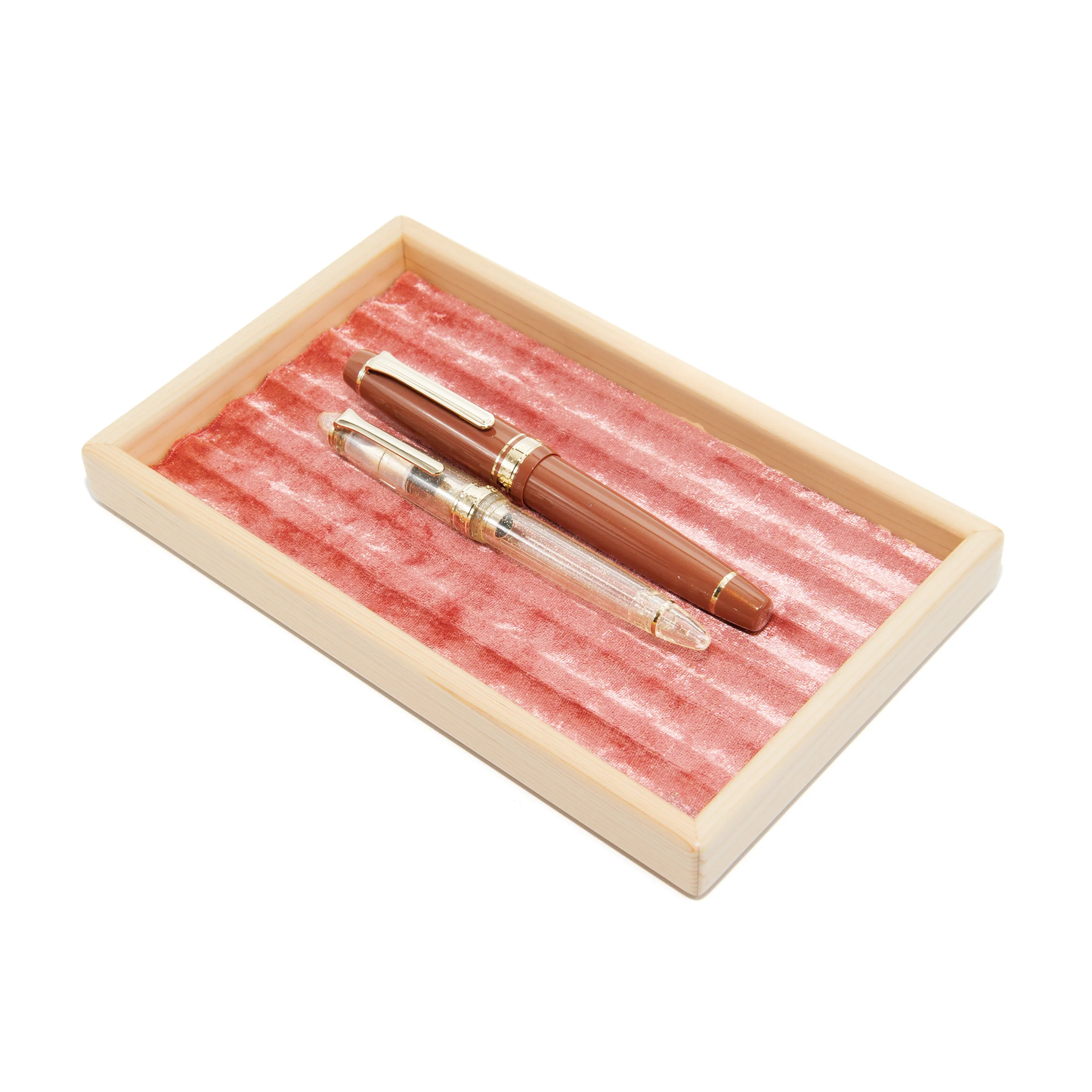 Hizakura Pen Tray S, Pink Cloth, BUNGUBOX, Toyooka Craft