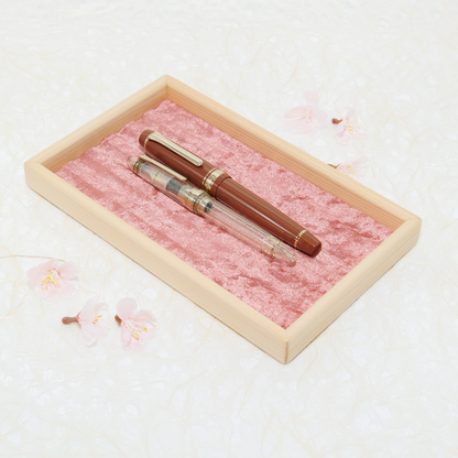 Hizakura Pen Tray S, Pink Cloth, BUNGUBOX, Toyooka Craft