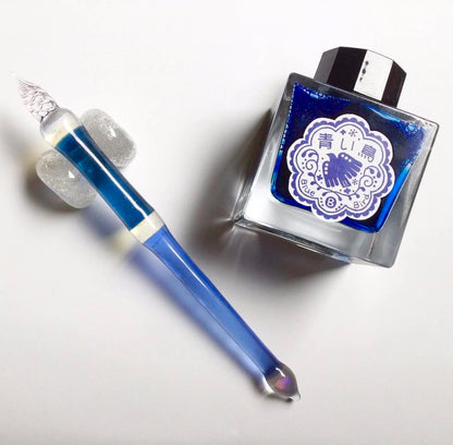 Blue Bird glass pen BUNGUBOX x Synchronicity Glass Art